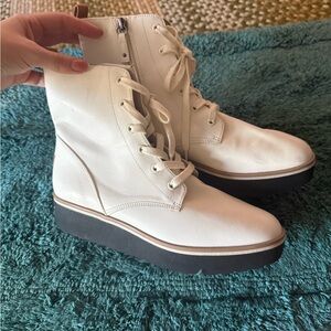 Dr. Scholl's White Lace-Up Boots